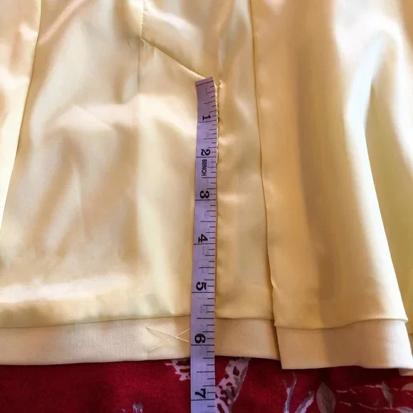 *NEW WITH TAGS* BCBGMaxAzria Pleated Peplum Limelight Yellow Blazer/Jacket XXS - Picture 15 of 16